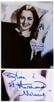 Olivia de Havilland Signed 11 x 14 Photo From Gone With The Wind as Melanie